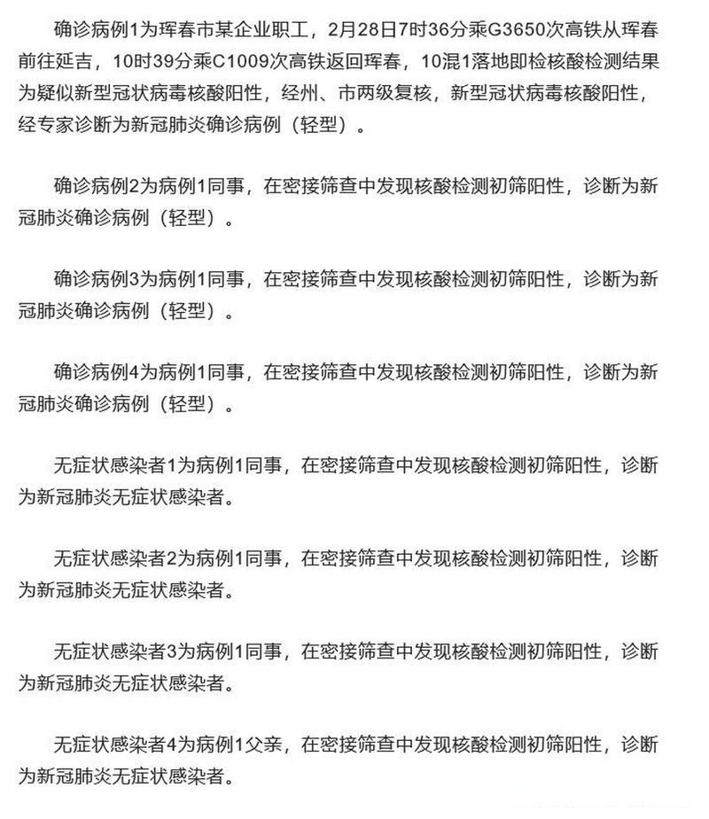 【珲春市通报27例核酸阳性详情_珲春市最新消息】