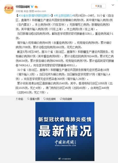  31省新增4例本土确诊涉5省市:31省新增5例2例本土