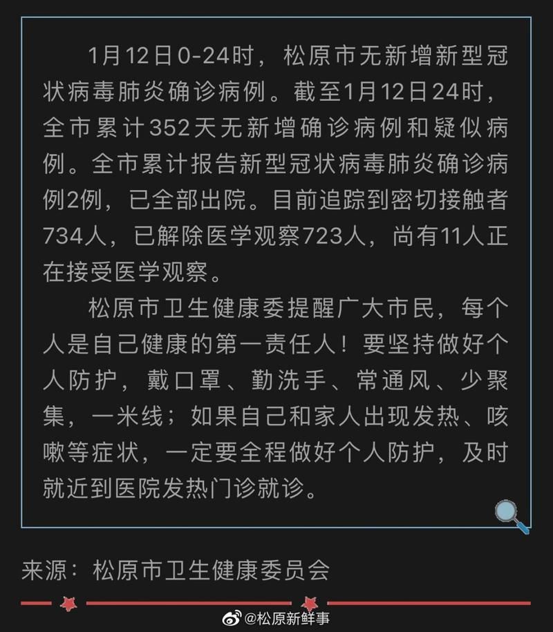  吉林松原经济开发区新增16例核酸阳性及7例无症状:吉林松原有没有新型冠状病毒