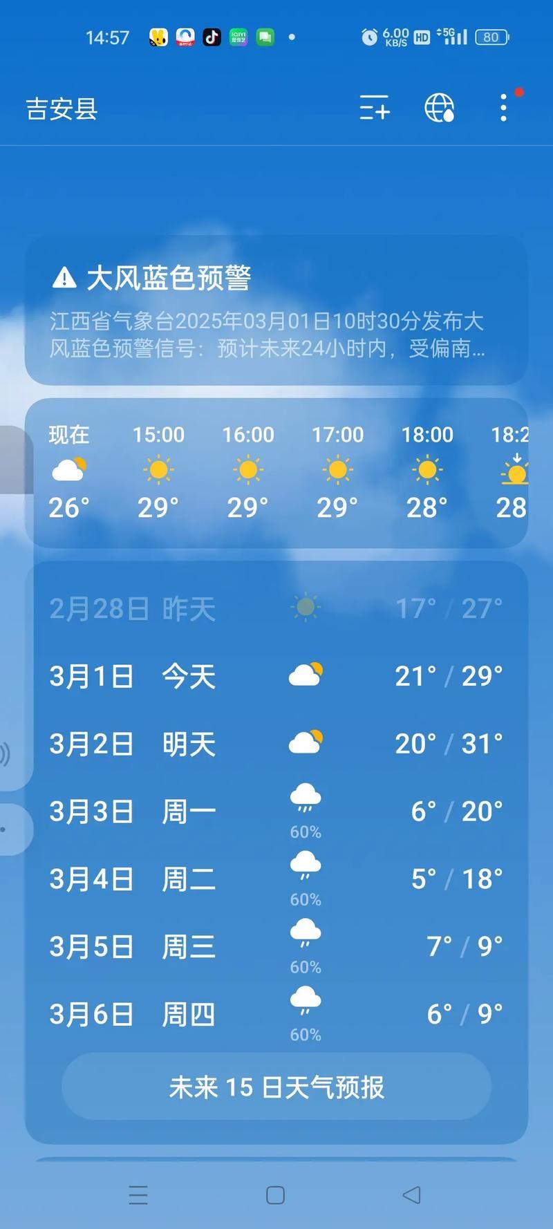 一张图看懂江西省吉安市井冈山市近7天疫情趋势/江西井冈山天气预报一周7天江西吉安市天气预报