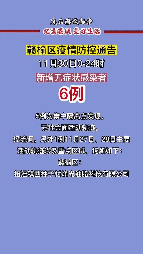 31省市新增阳性感染者29例江苏省连云港市赣榆区10例:连云港赣榆新冠病毒