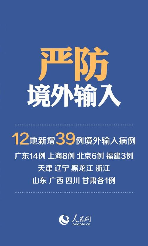 多地新增19例均为境外输入/12地新增39例境外输入病例
