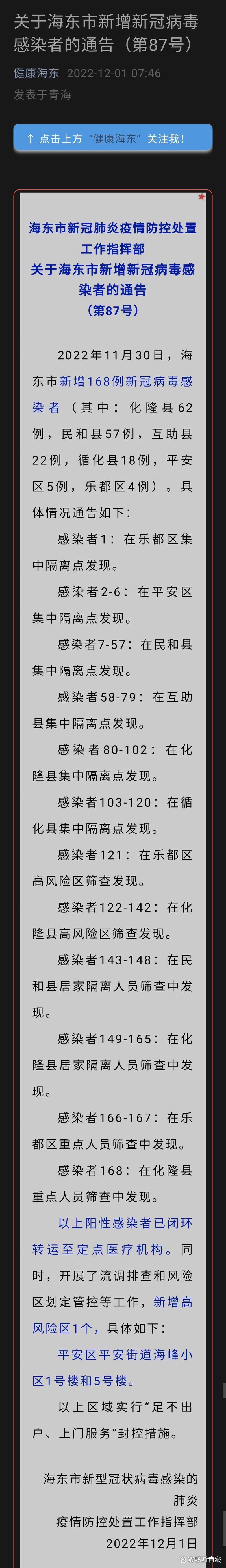 青海海东疫情还在新增吗今天/青海海东最新疫情