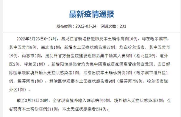 新增疫情关注黑龙江省哈尔滨市松北区/黑龙江省哈尔滨市松北区疫情等级