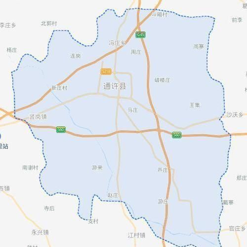 河南开封通许县疫情分布图最新(开封通许县县城地图全图)