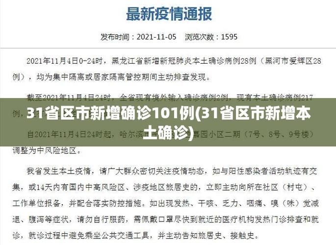 近1天疫情31省新增情况/今天新增多少病例