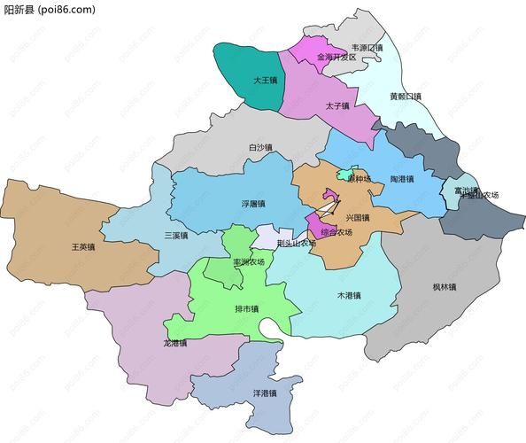 阳新县疫情风险地区划分/阳新县区划图