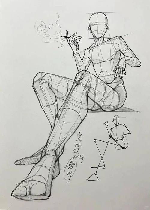 【疫情防控中风险地区新兴区_人体结构几何体速写】