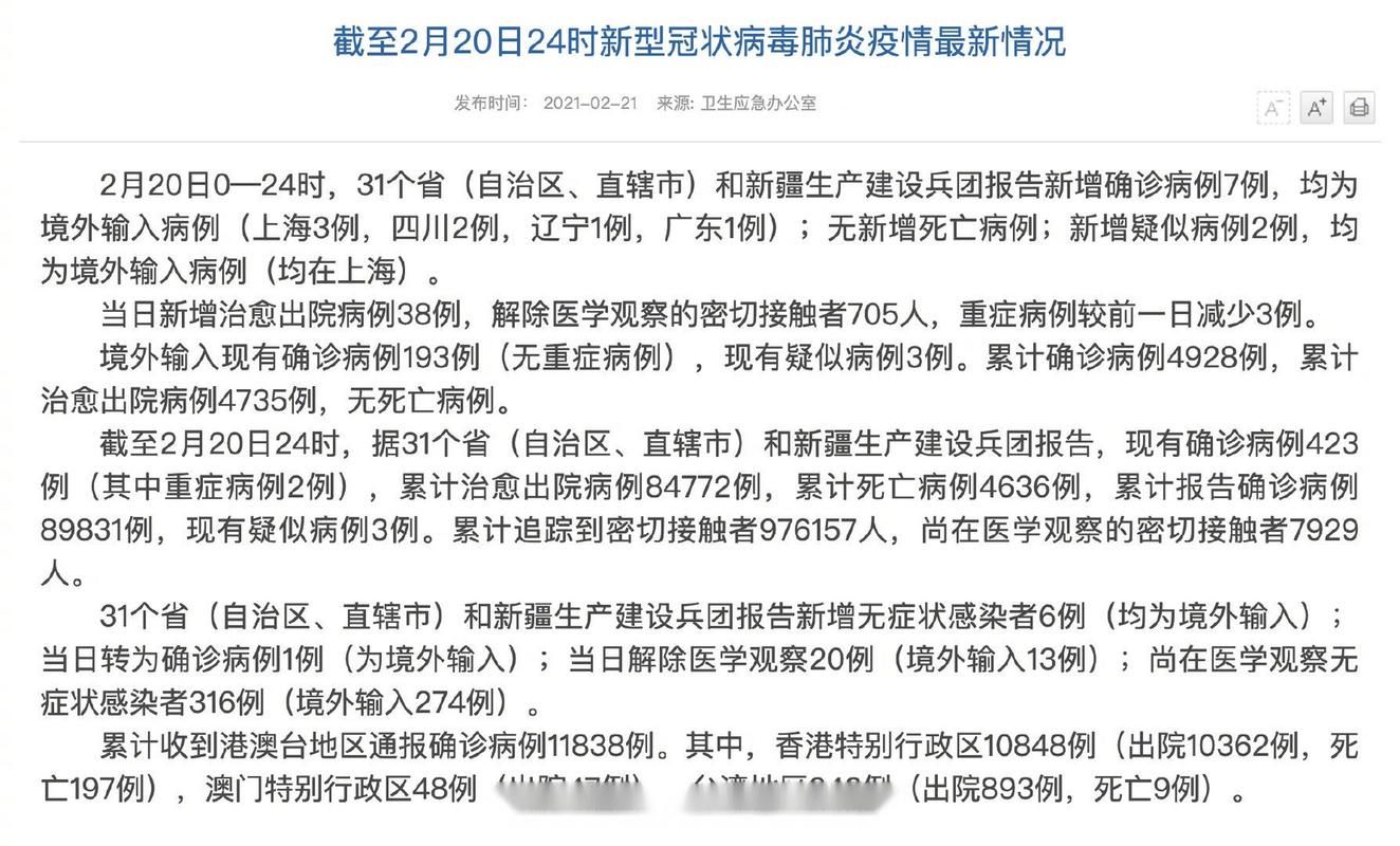 多地新增确诊7例均为境外输入/国内新增的境外输入确诊病例