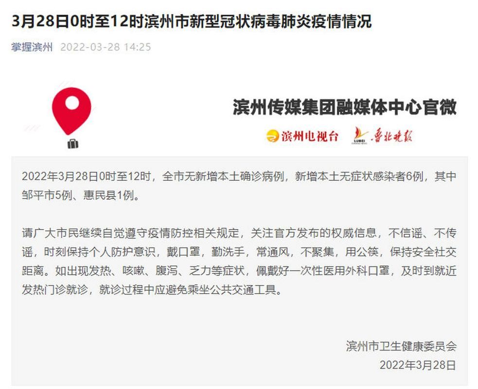 【滨州市疫情最新消息_滨州情况】
